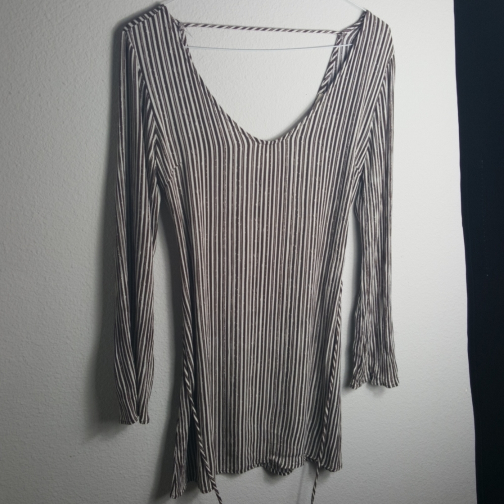 Urban Outfitters brown and cream mini dress size S
